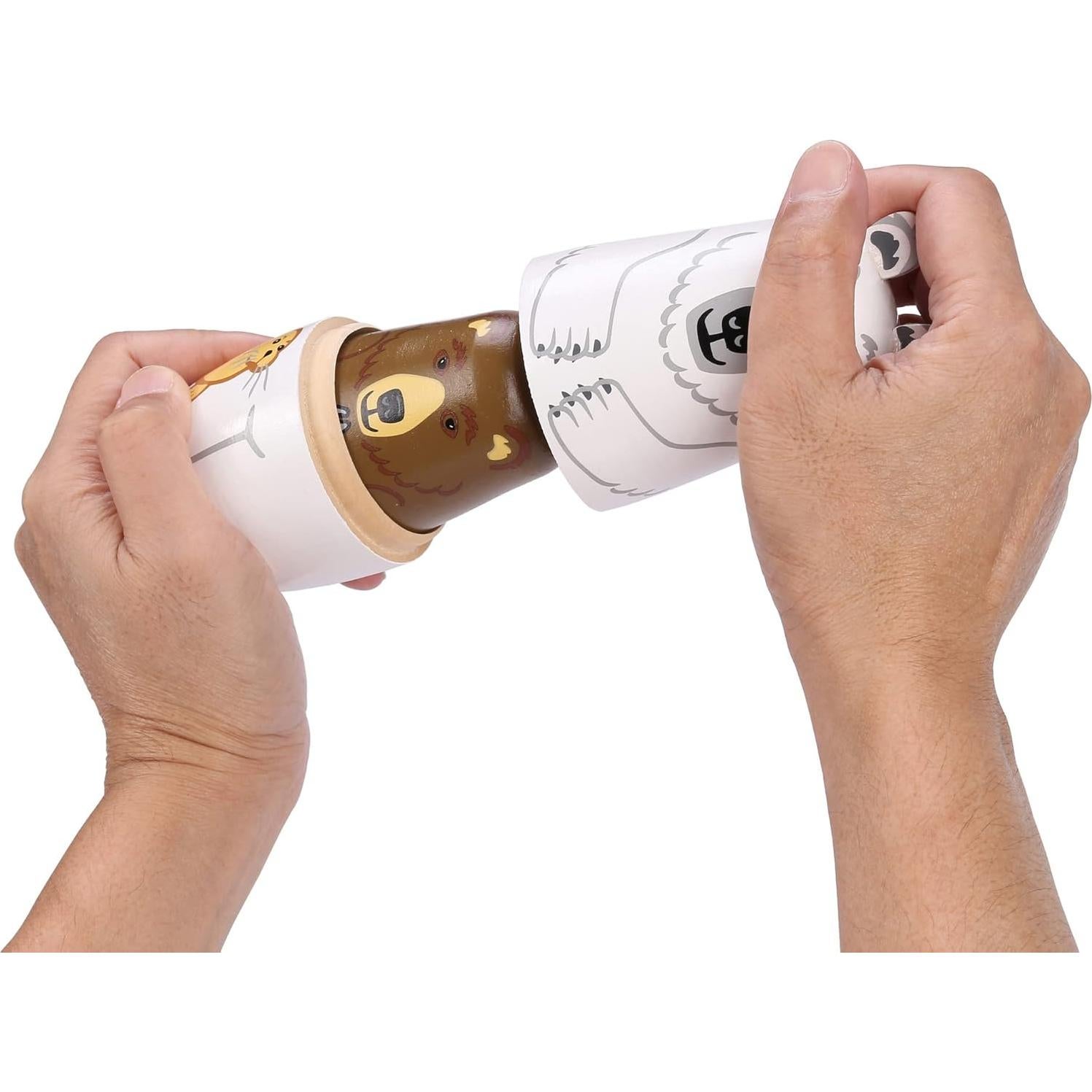 Muñecas Rusas Yoption 5 Piezas de Ositos de Madera