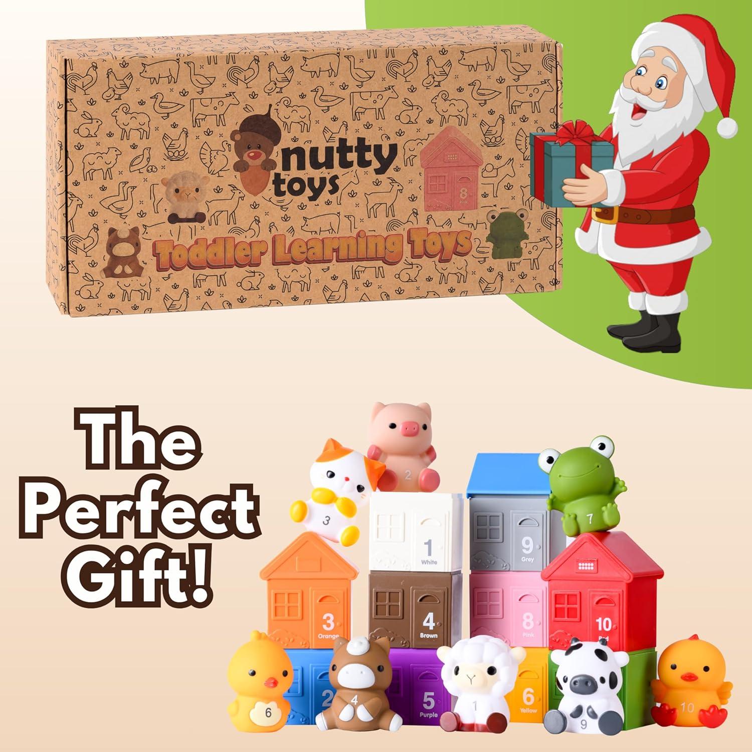 Paquete Juguetes Sensoriales Nutty Toys - Animales de Granja y Tubos Pop