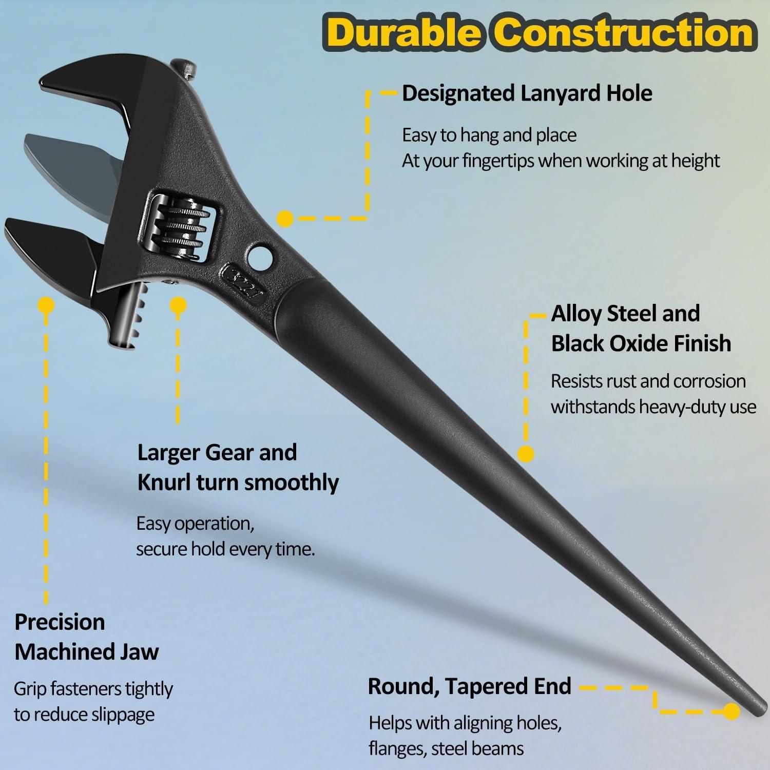 Llave Ajustable Extra Ancha LAIKOU 10" (25.4cm) 36.5mm