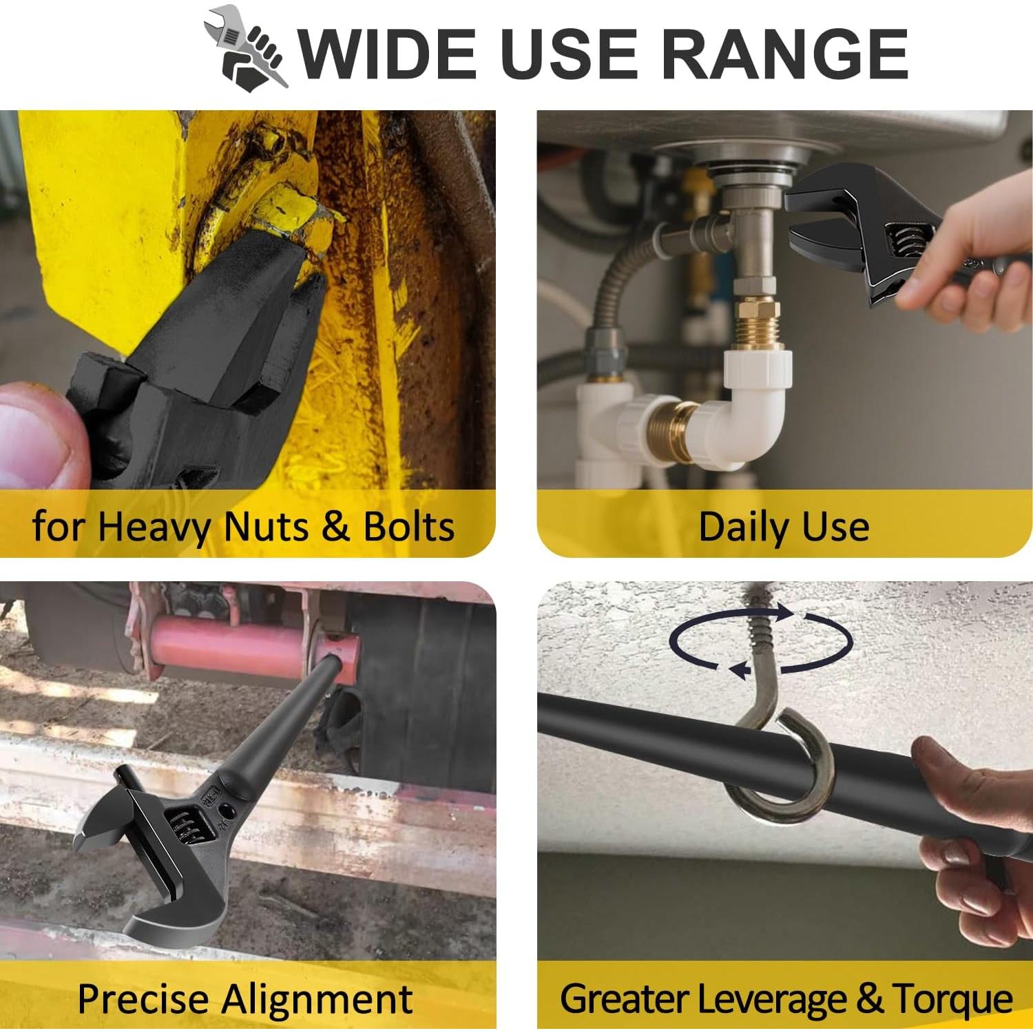 Llave Ajustable Extra Ancha LAIKOU 10" (25.4cm) 36.5mm