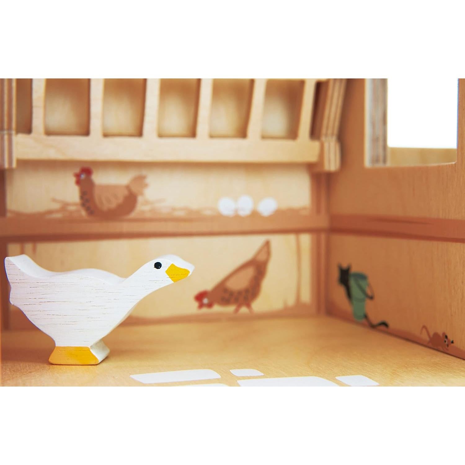 Conjunto de Juguetes de Granja Tender Leaf - Madera Realista