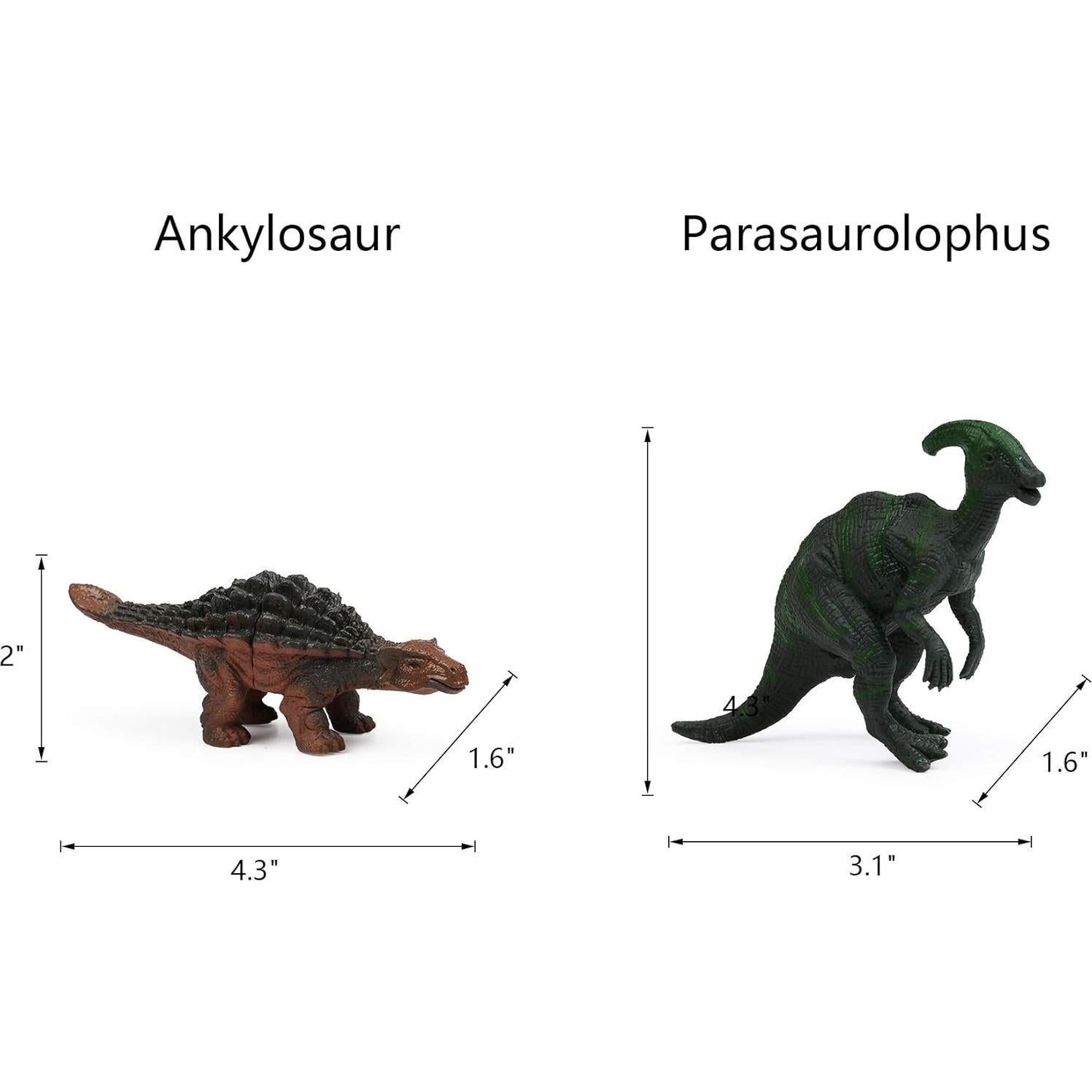 Figuras de Dinosaurios UANDME 12pcs Juguetes Realistas