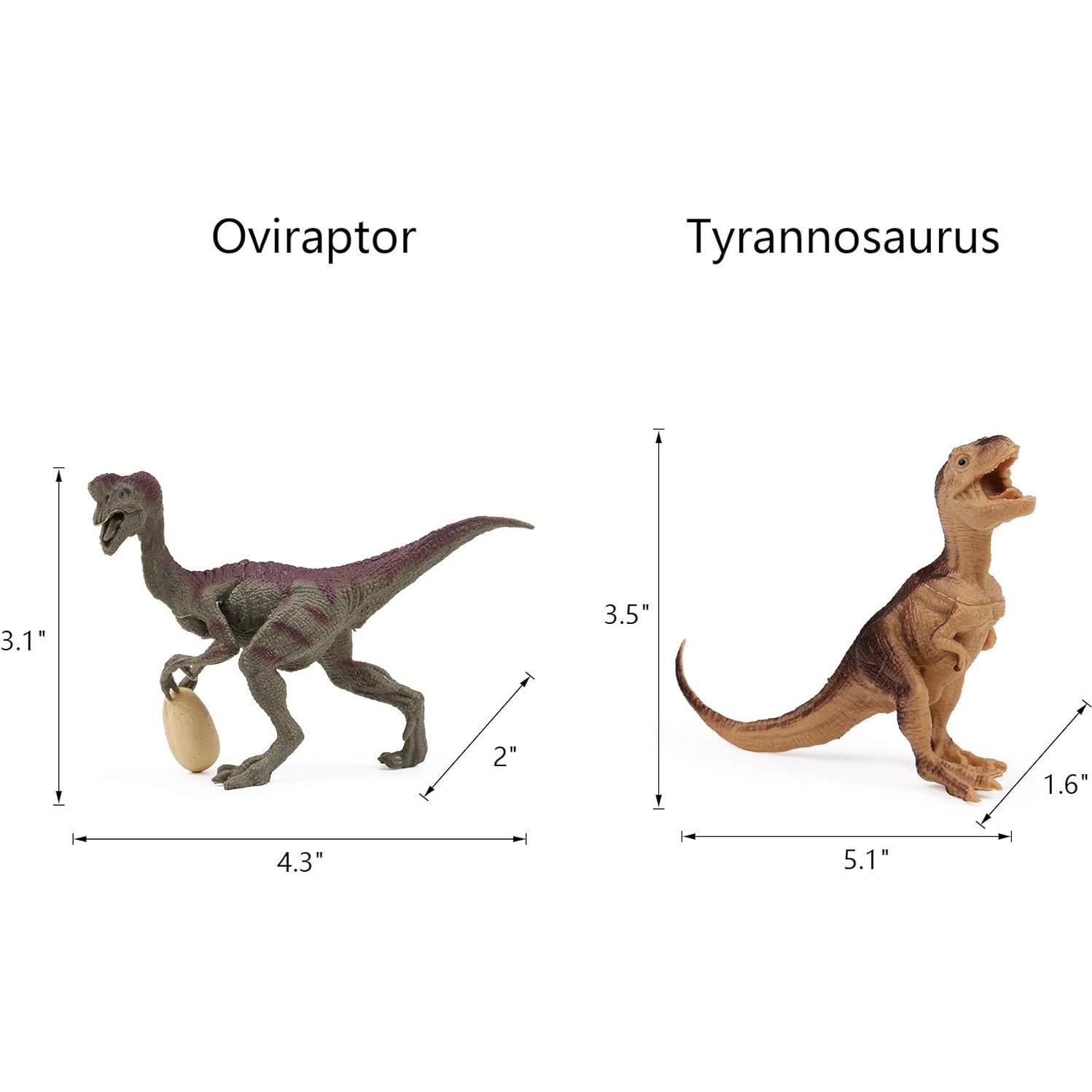 Figuras de Dinosaurios UANDME 12pcs Juguetes Realistas