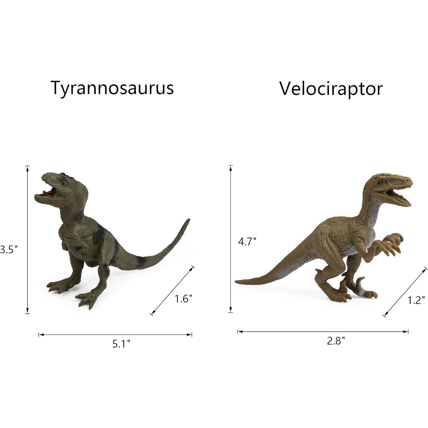 Figuras de Dinosaurios UANDME 12pcs Juguetes Realistas