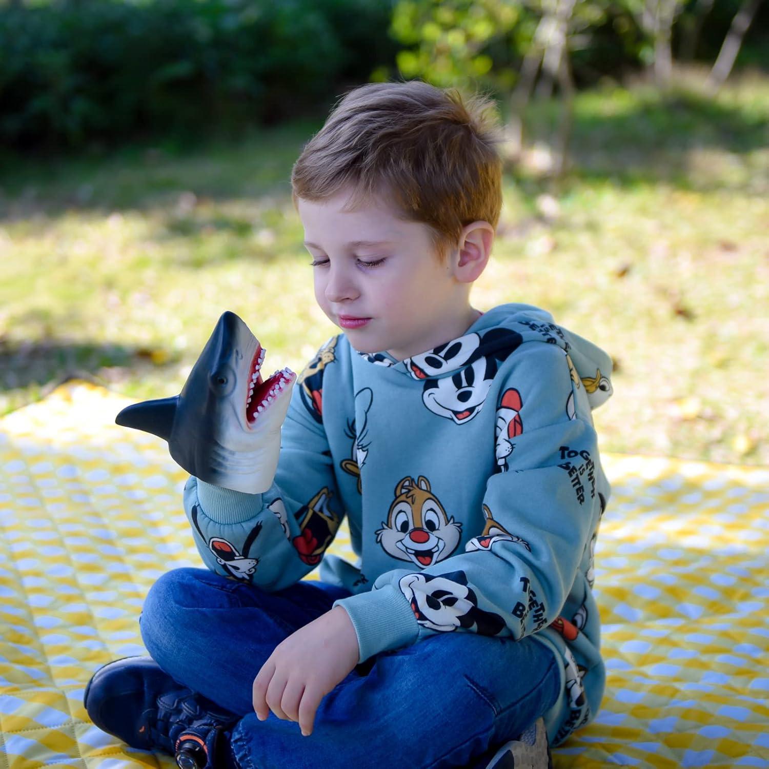 Títere de Mano Tiburón Gemini para Niños Juguete Realista