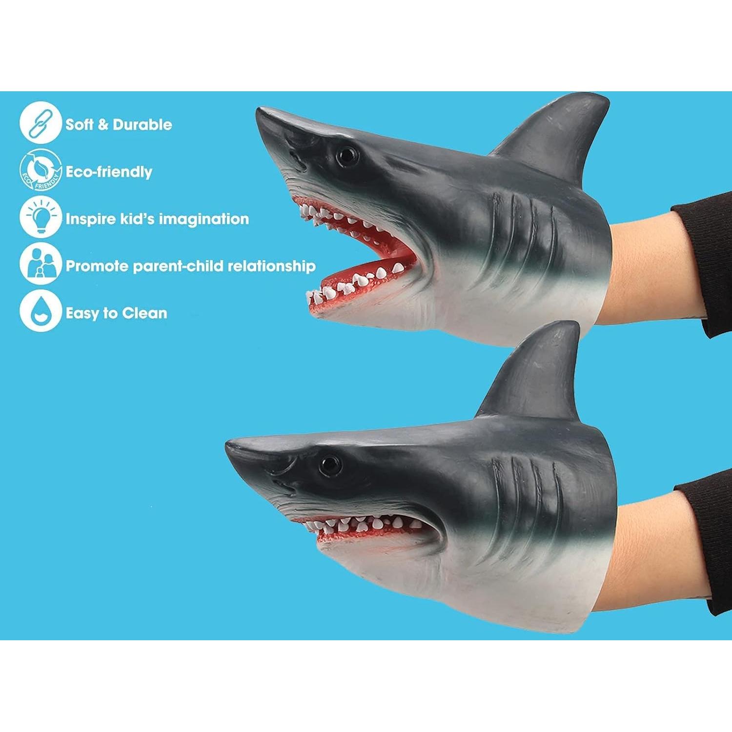 Títere de Mano Tiburón Gemini para Niños Juguete Realista