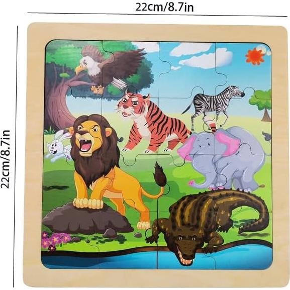 Rompecabezas de Madera Olydaus 25 Piezas Animales Granja