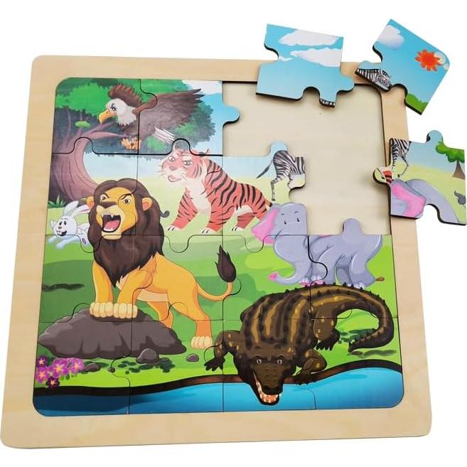 Rompecabezas de Madera Olydaus 25 Piezas Animales Granja