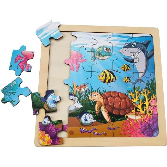 Rompecabezas de Madera Olydaus 25 Piezas Animales Granja