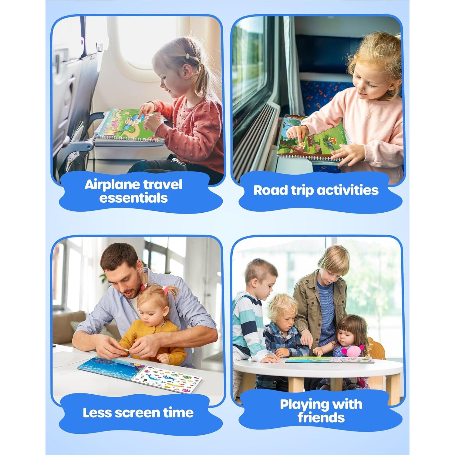 Libro de Stickers D-FantiX para Niños 3-8 Años, 500+ Stickers