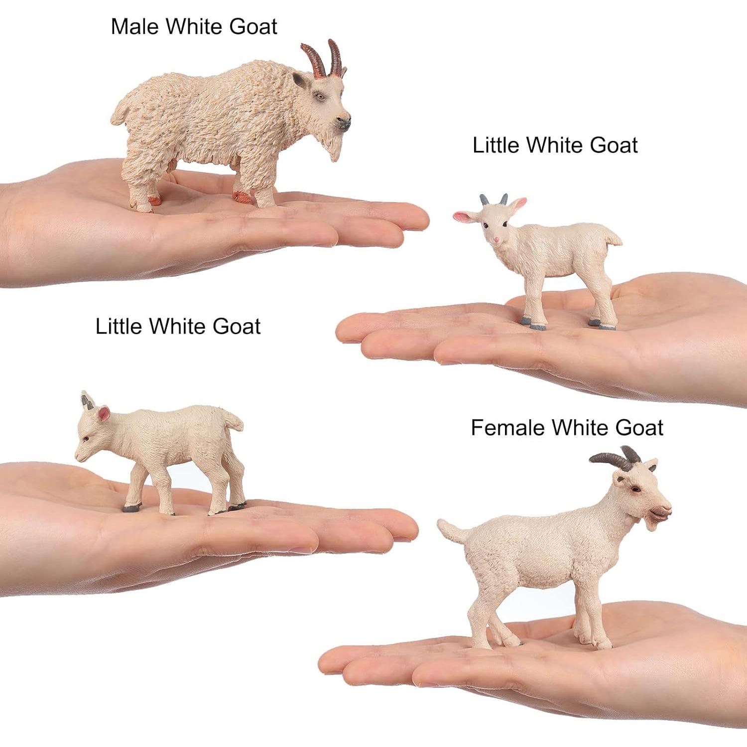 Figuras de Animales 4pcs JOKFEICE Cabra Blanca Juguetes Educativos