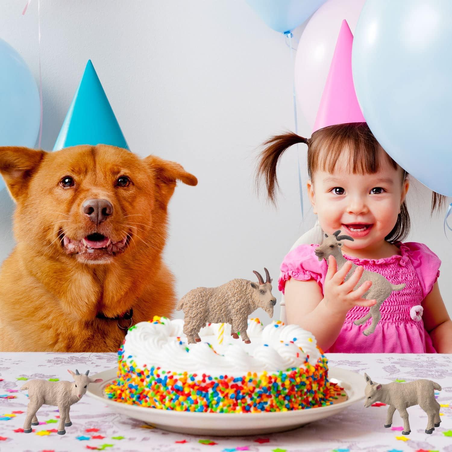 Figuras de Animales 4pcs JOKFEICE Cabra Blanca Juguetes Educativos