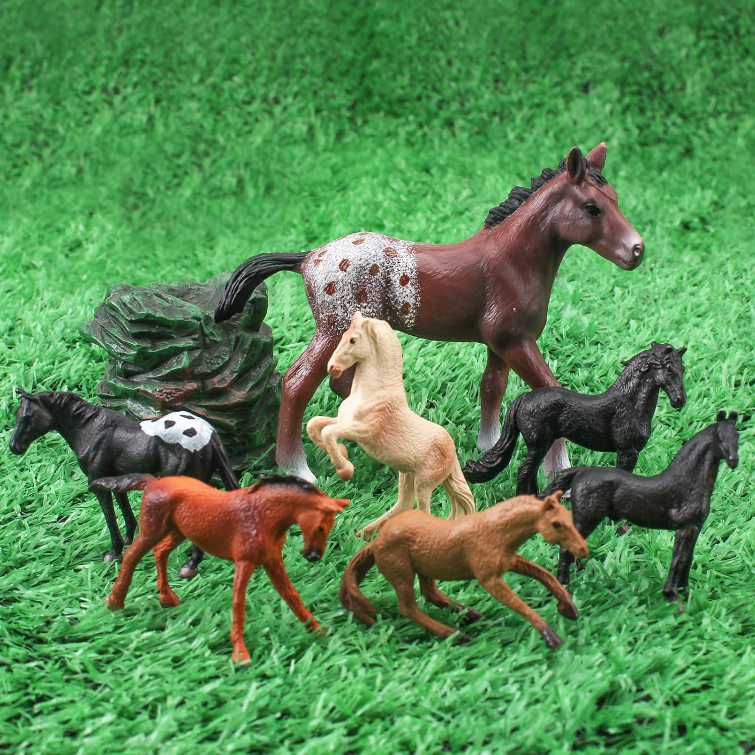 Set de 7 Figuras de Caballos Miniatura BRETOYIN Juguete