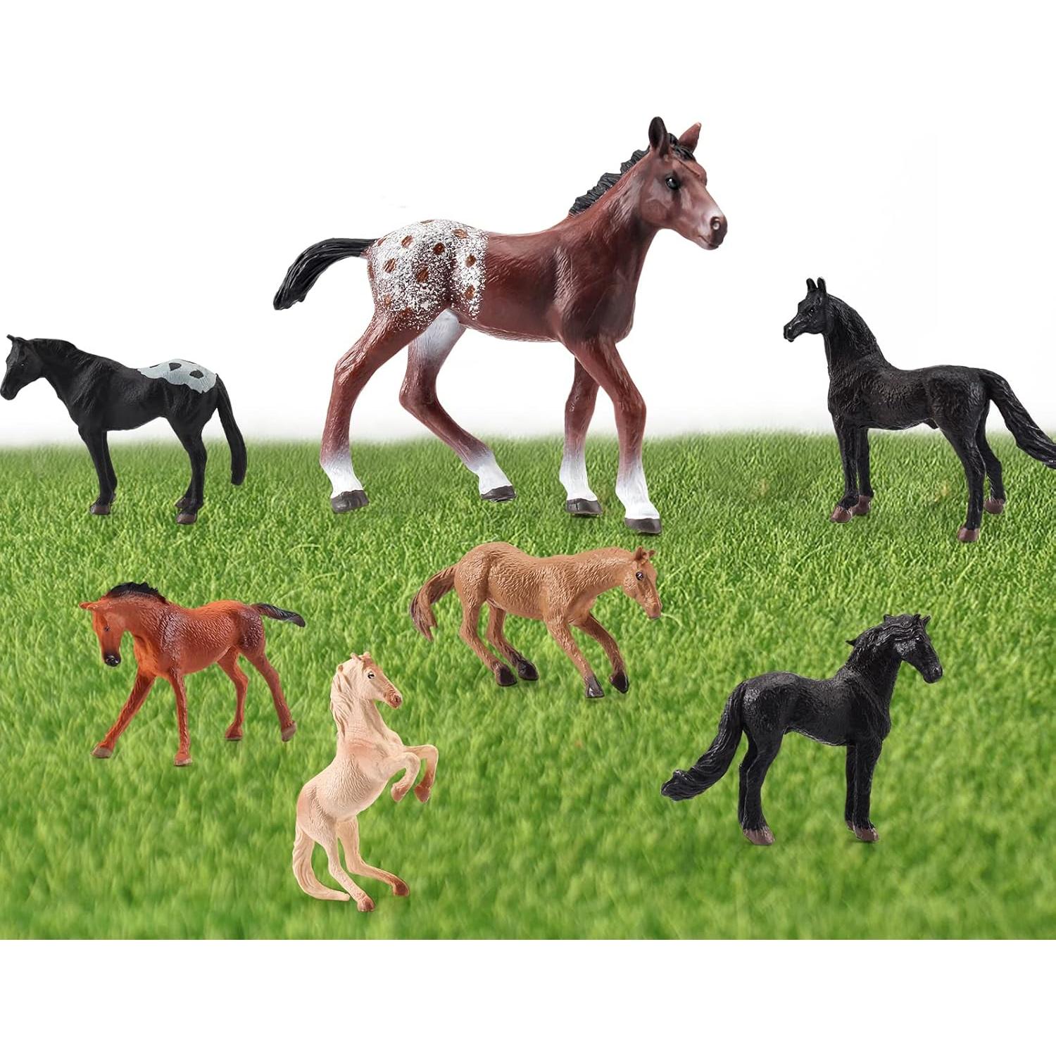 Set de 7 Figuras de Caballos Miniatura BRETOYIN Juguete