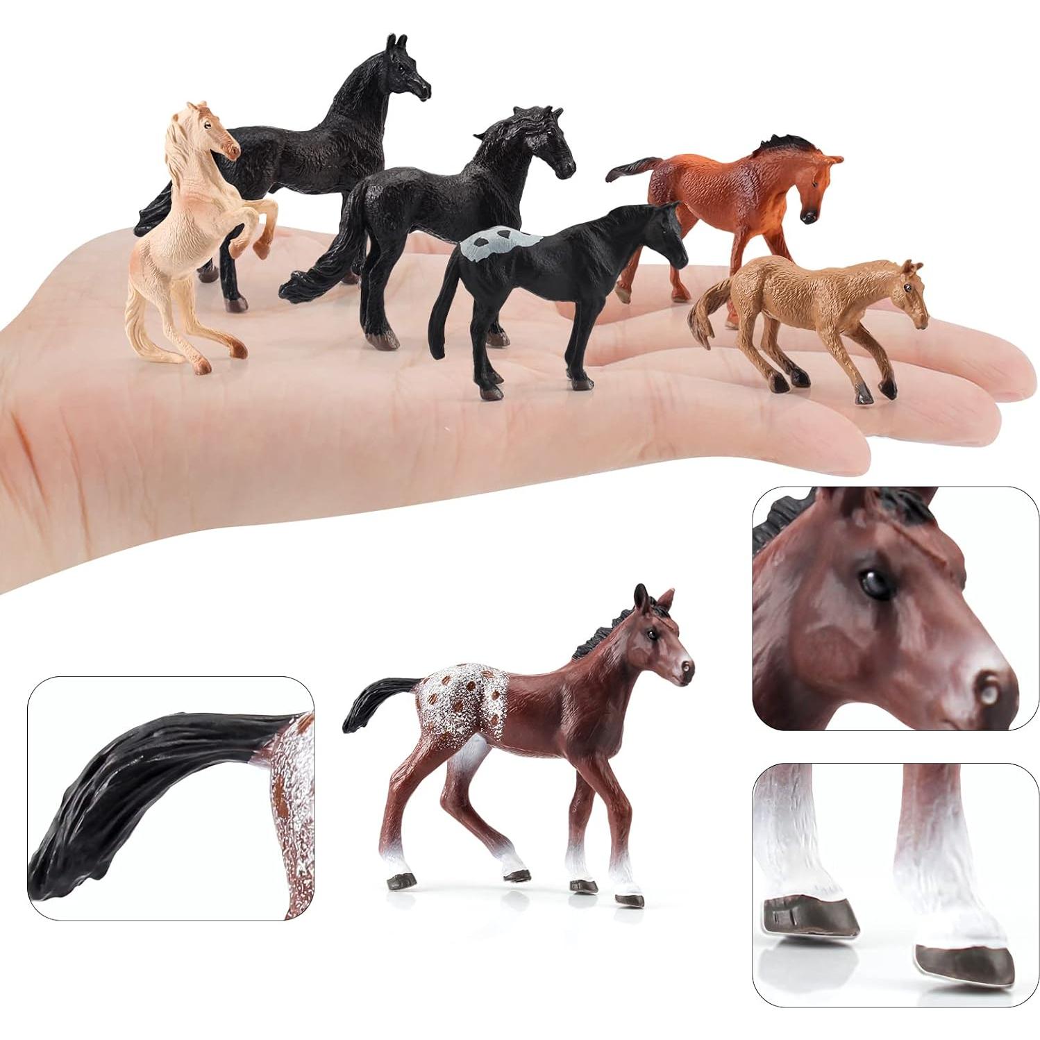 Set de 7 Figuras de Caballos Miniatura BRETOYIN Juguete