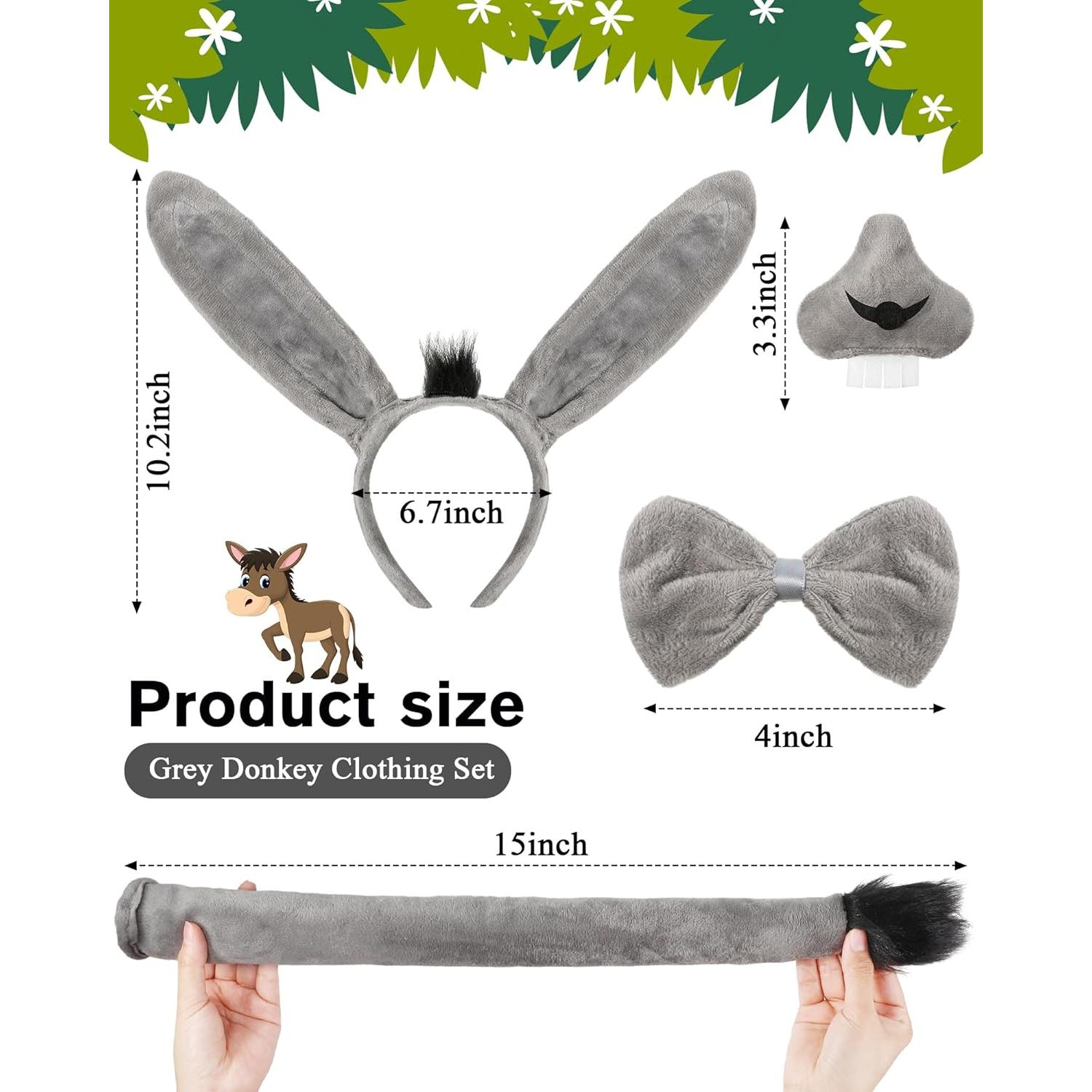 Disfraz de Burro para Niñas Geyoga con Tutu y Accesorios