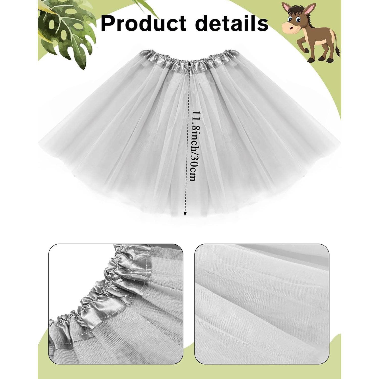 Disfraz de Burro para Niñas Geyoga con Tutu y Accesorios