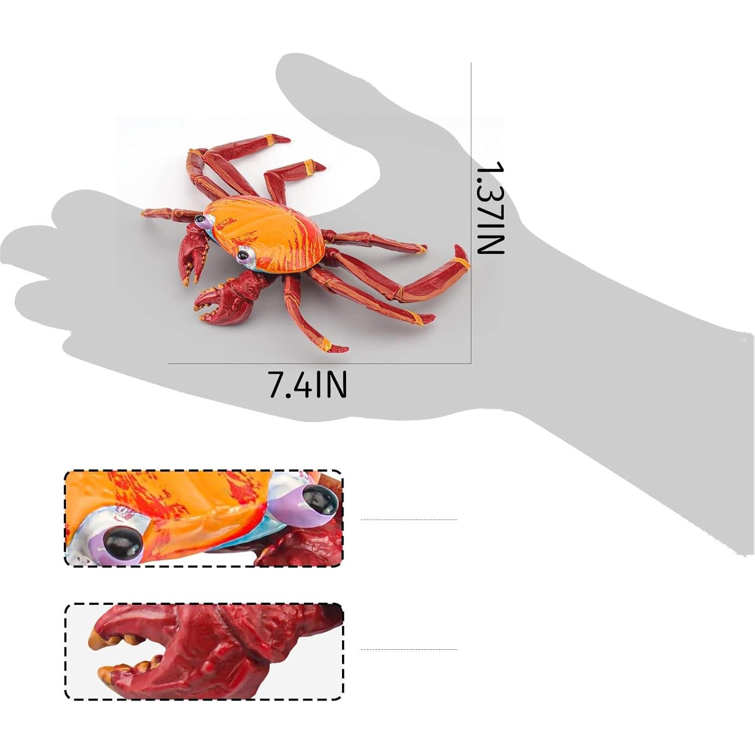 Figurita Cangrejo Hermitaño LC JoyCre 13 cm Juguete Realista