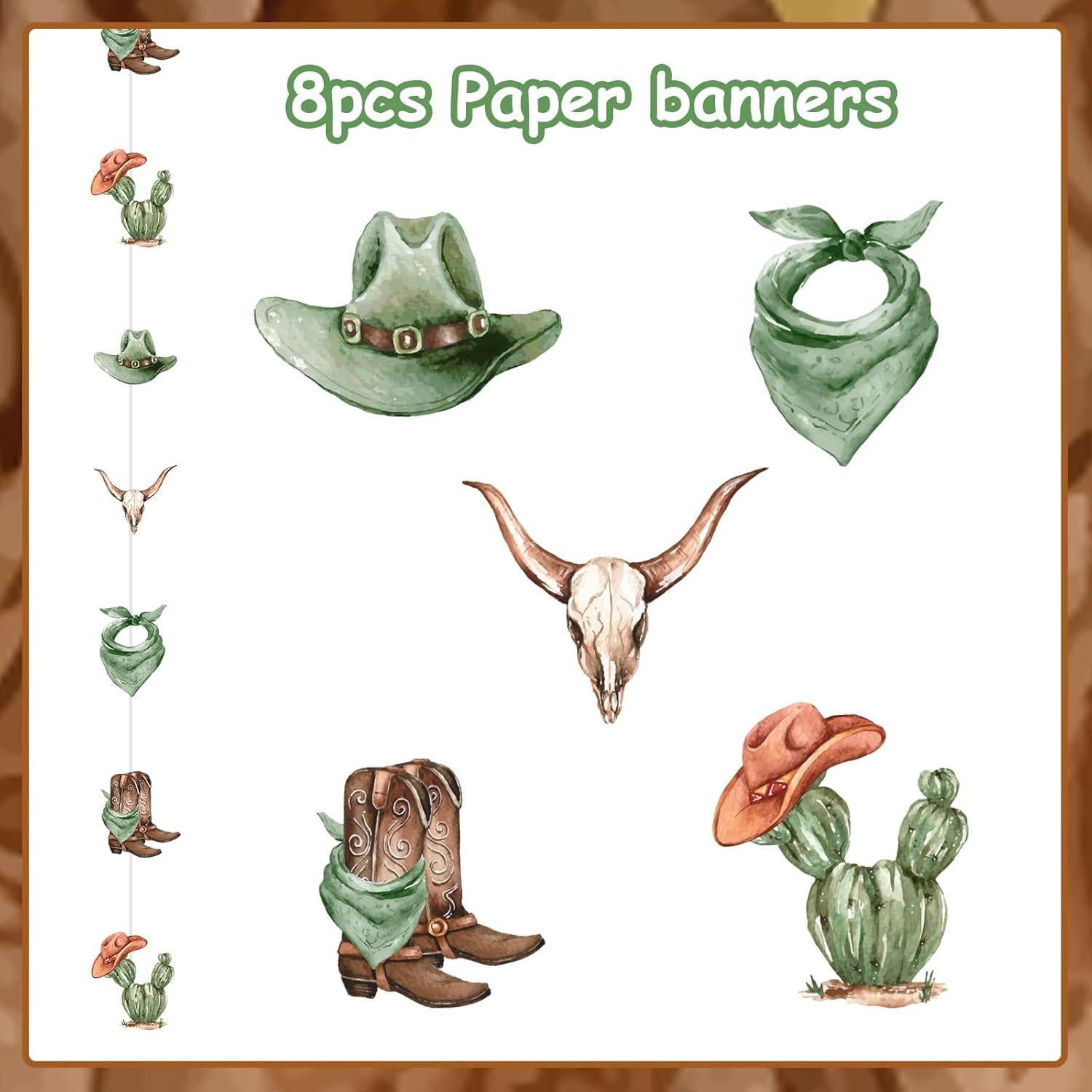 Guirnalda de Vaquero Kreatwow Verde Salvia 2m para Fiesta