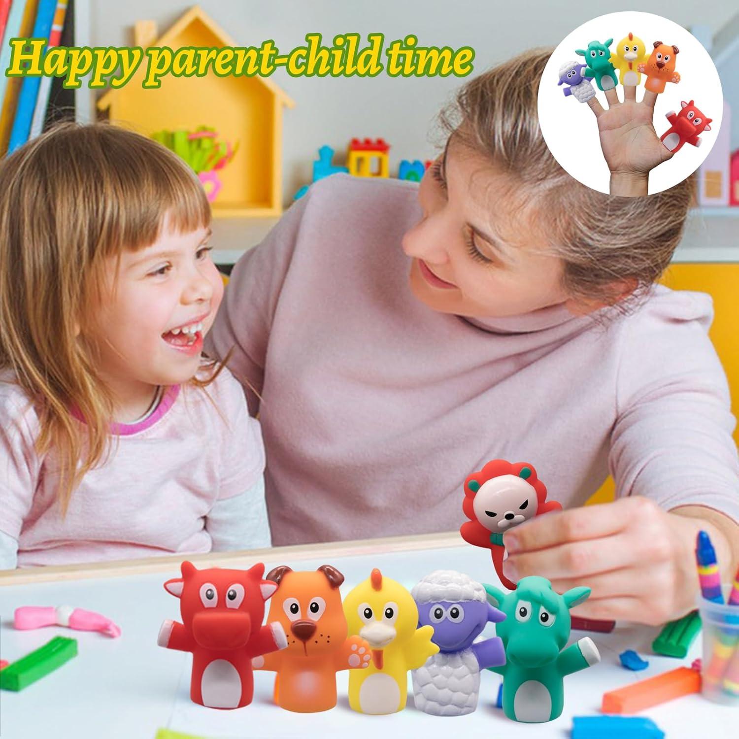 10 Títeres de Dedos de Animales de Granja Kiddisie