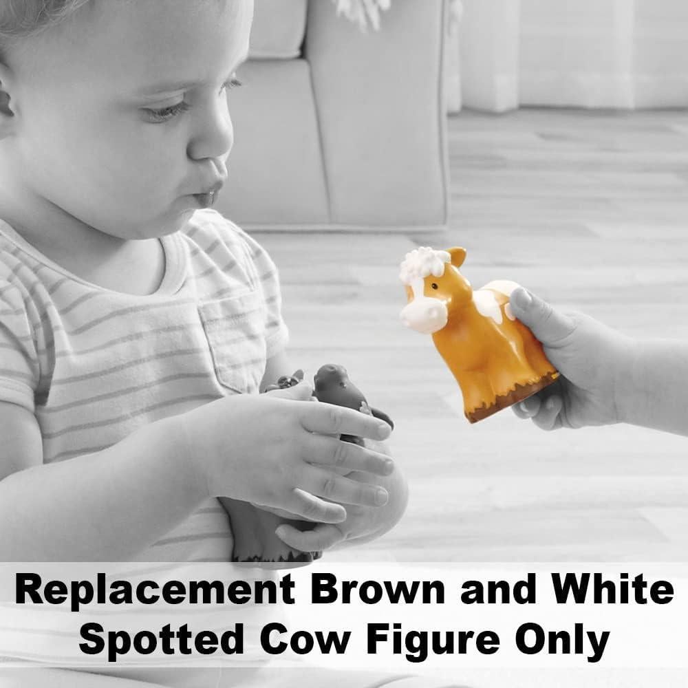 Figura de Vaca Marrón y Blanca Mattel CBG45 Reemplazo
