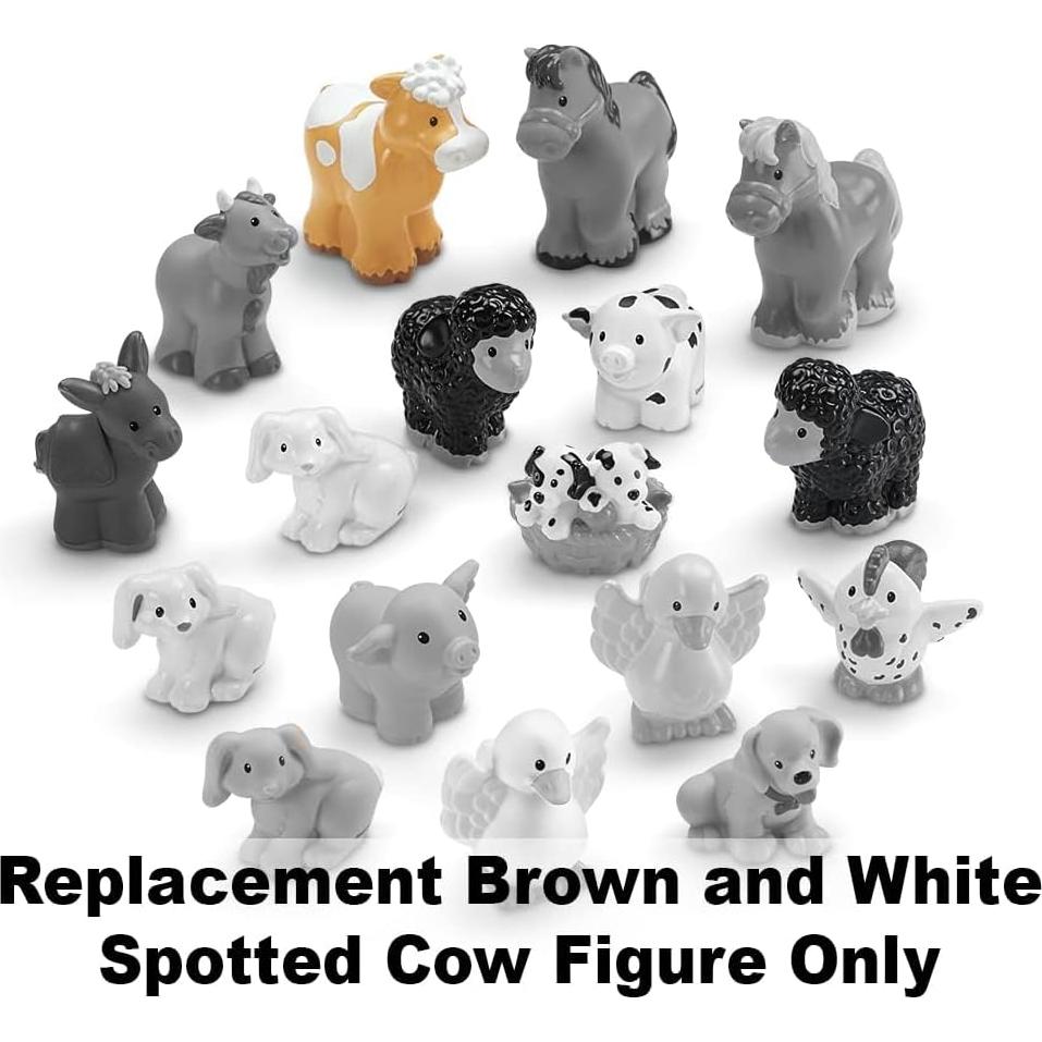 Figura de Vaca Marrón y Blanca Mattel CBG45 Reemplazo