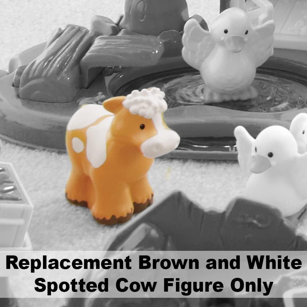 Figura de Vaca Marrón y Blanca Mattel CBG45 Reemplazo