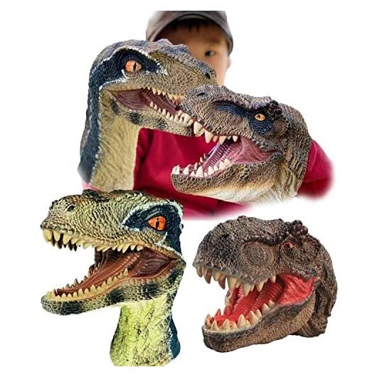 Set de Títeres de Mano Dinosaurios Tyrannosaurus y Velociraptor