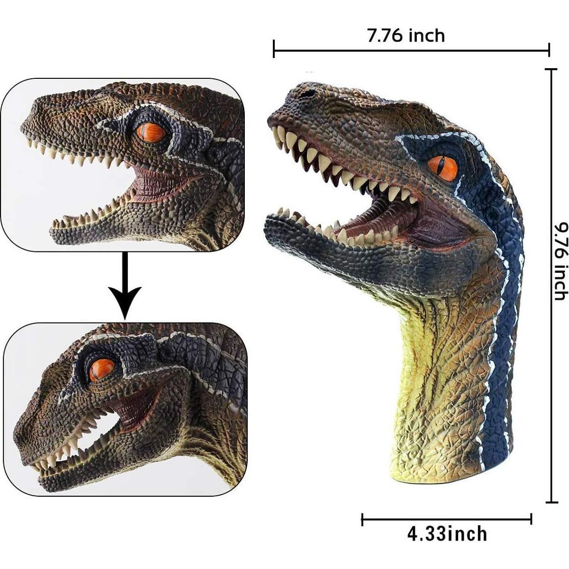 Set de Títeres de Mano Dinosaurios Tyrannosaurus y Velociraptor