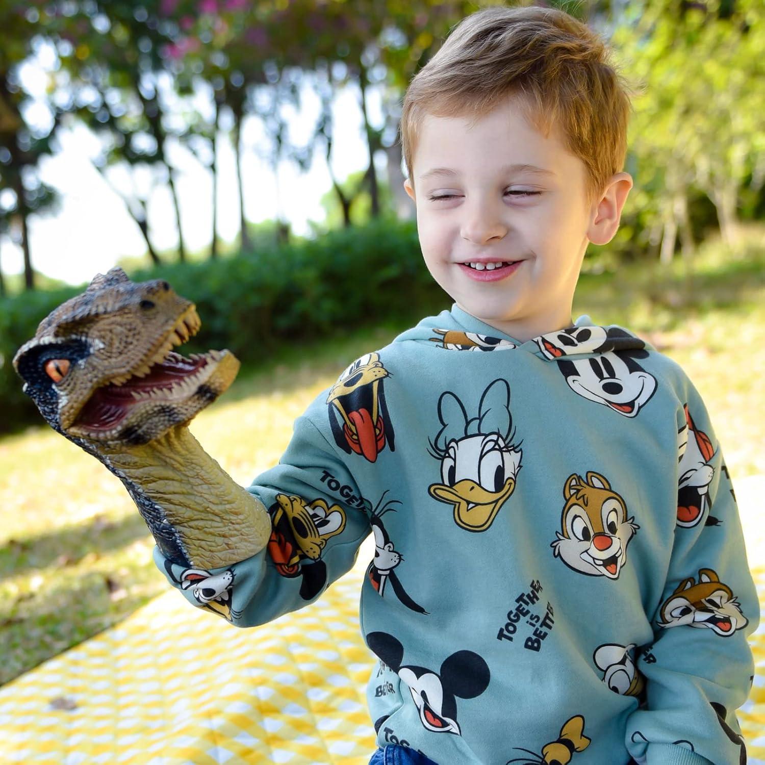 Set de Títeres de Mano Dinosaurios Tyrannosaurus y Velociraptor