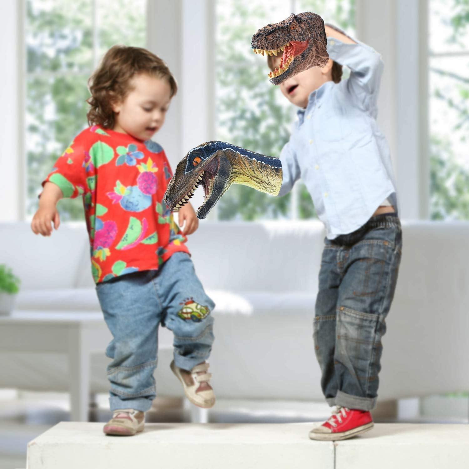 Set de Títeres de Mano Dinosaurios Tyrannosaurus y Velociraptor