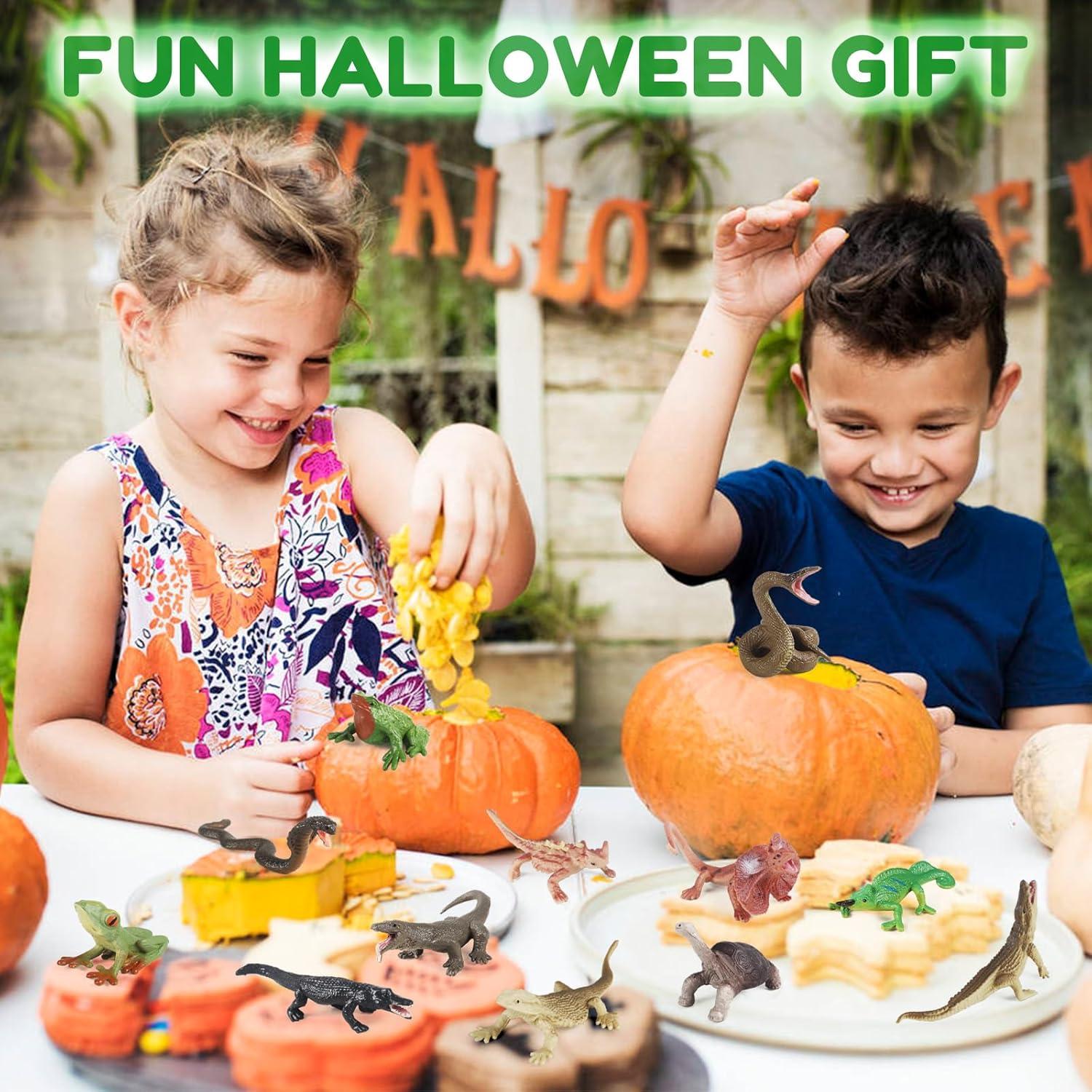 Conjunto de Figuras de Animales Reptiles EOIVSH 12 Piezas