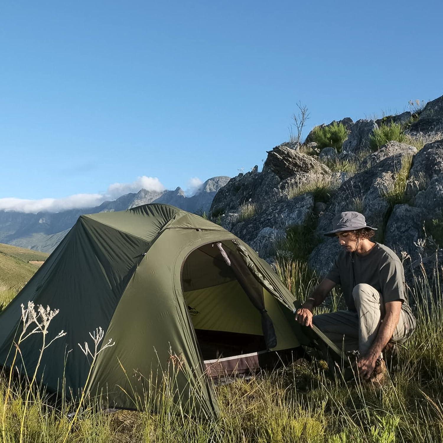 Tienda de Camping Naturehike Cloud-Up 3 Personas Impermeable