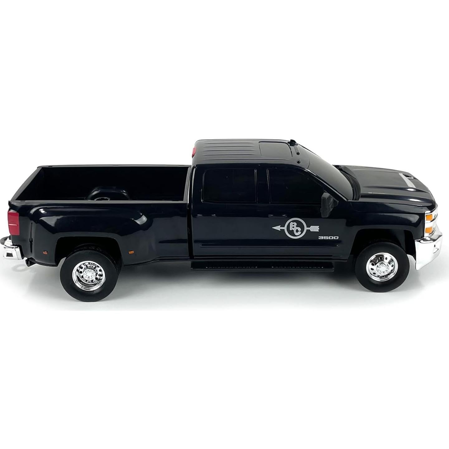 Big Country Toys Realistic Chevrolet Silverado Dually Truck Toy & Trailer Hitch, 1:20 Scale Farm Toys for 3 Year Old Boys