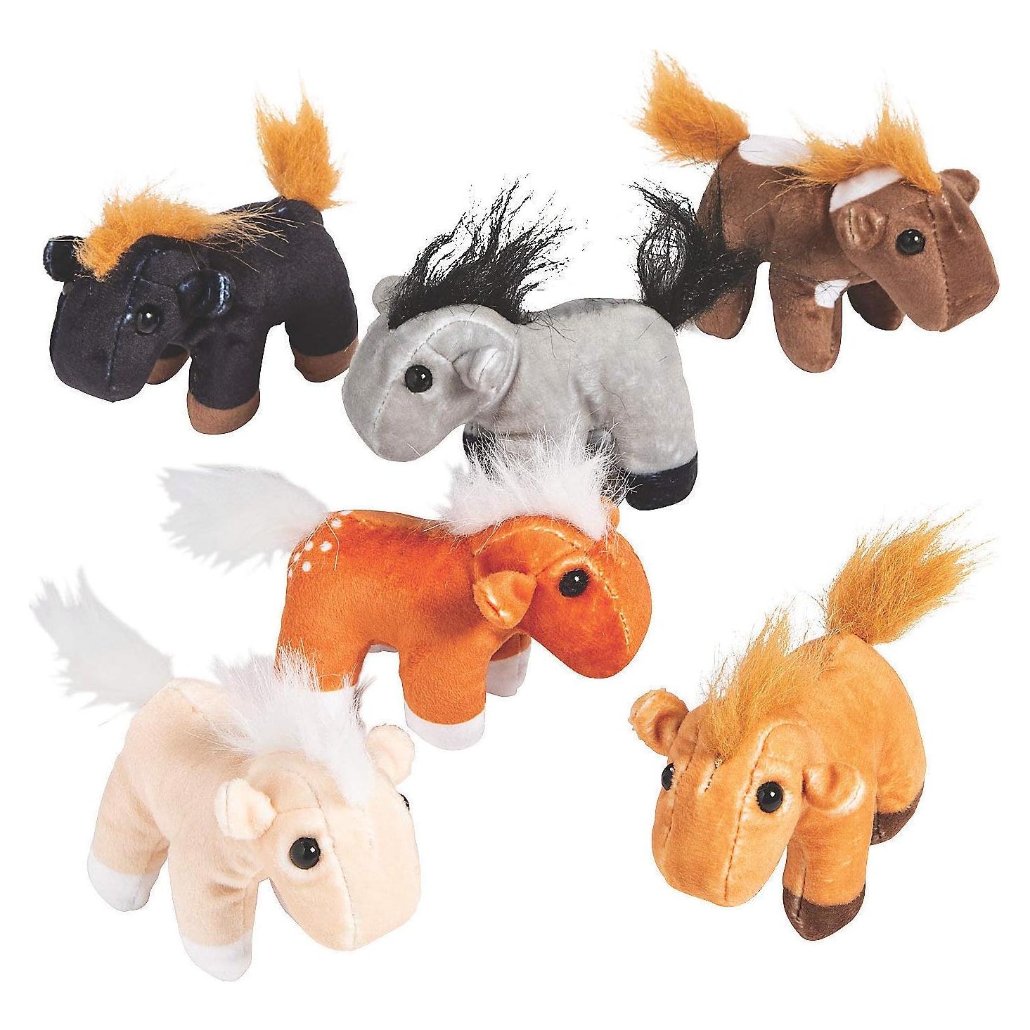 Caballos de Peluche Realistas Fun Express - 12 Piezas