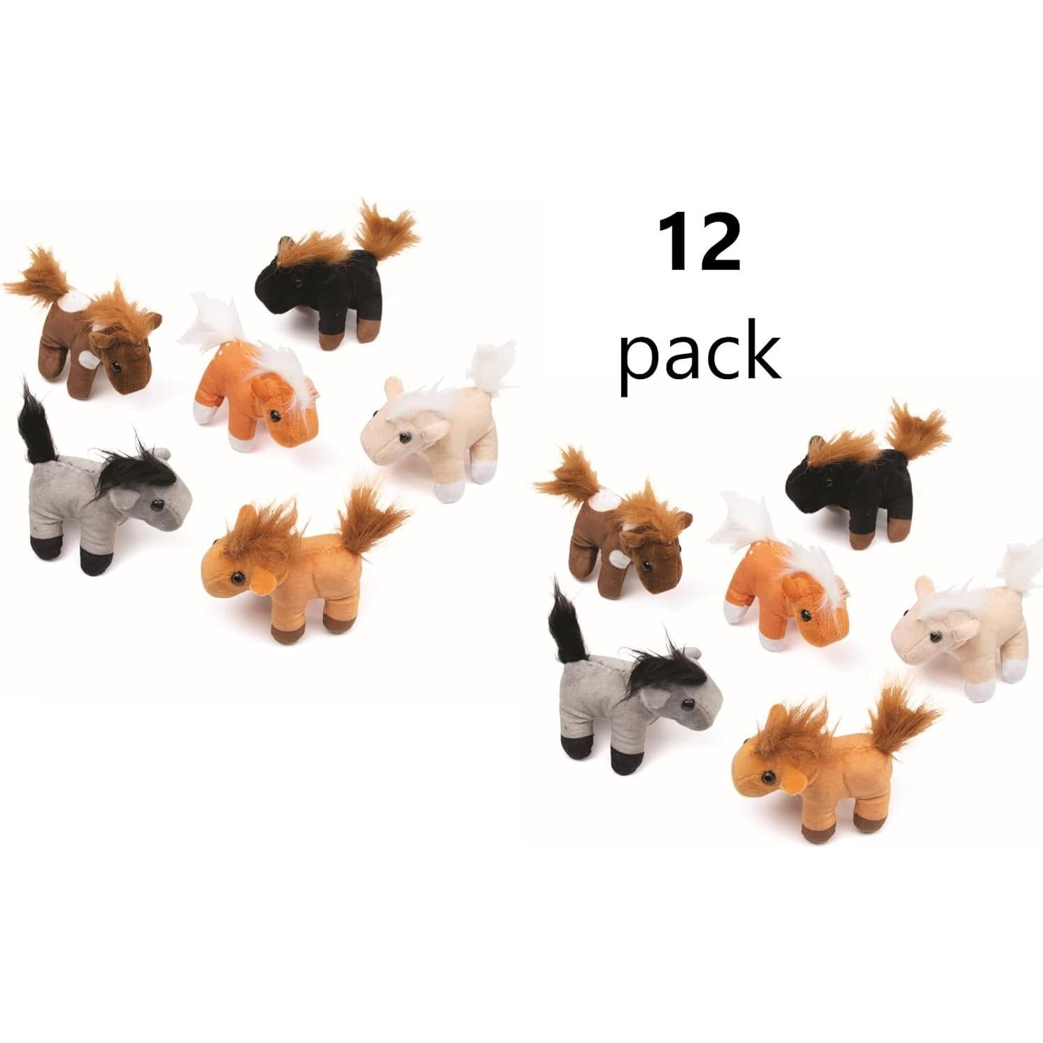 Caballos de Peluche Realistas Fun Express - 12 Piezas