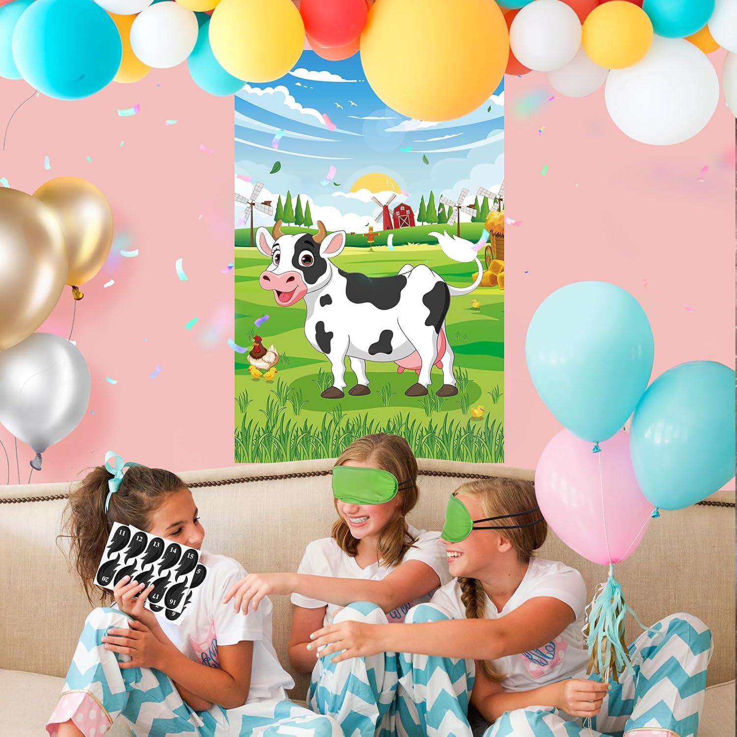 Juego de Poner la Cola en la Vaca Eaezerav 50 Piezas Fiesta