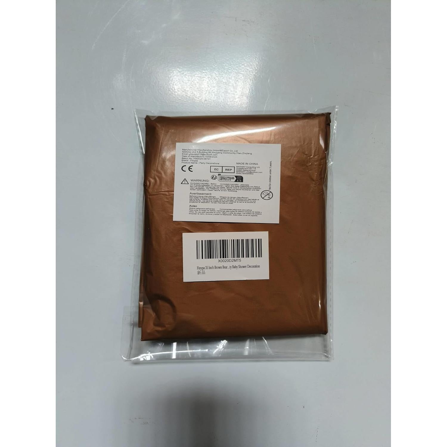 Globos de Oso Marrón Finypa 5pcs 90 cm Decoración Fiesta