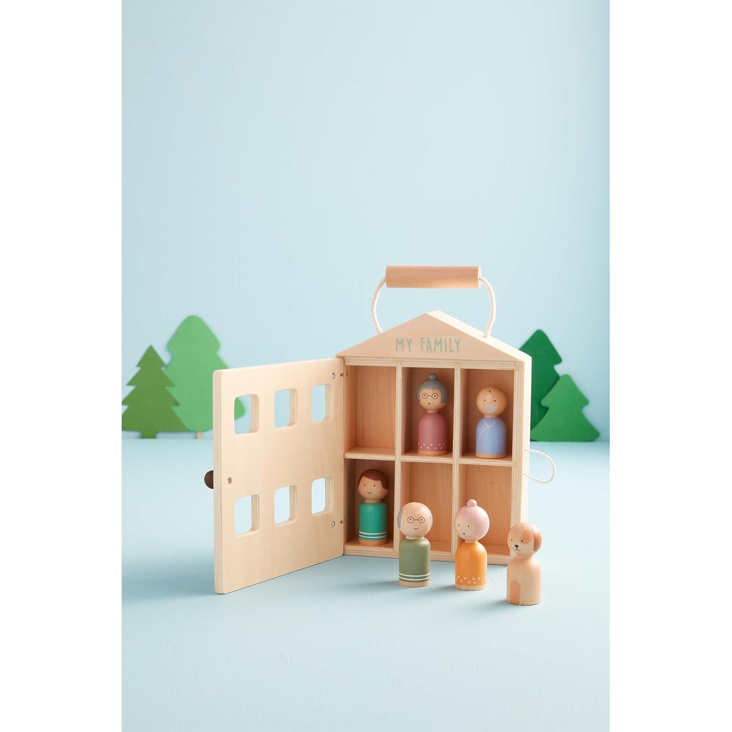 Juego de Casa de Madera Mud Pie Kids 7 Piezas Unisex