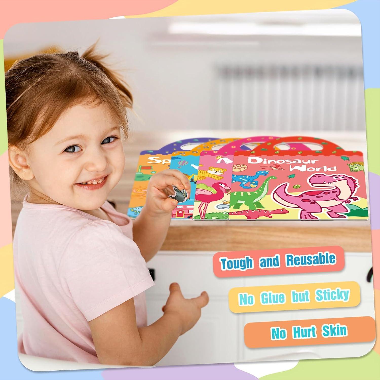 Libros de Pegatinas Reutilizables ROATEE 8 Temas Diversos