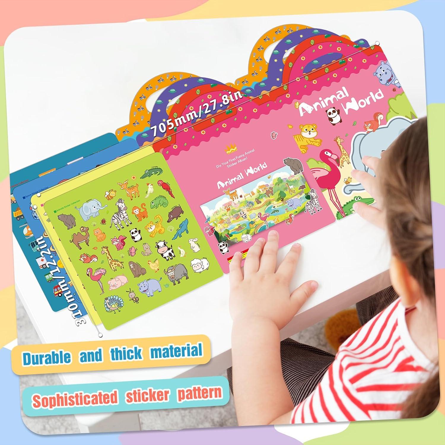 Libros de Pegatinas Reutilizables ROATEE 8 Temas Diversos