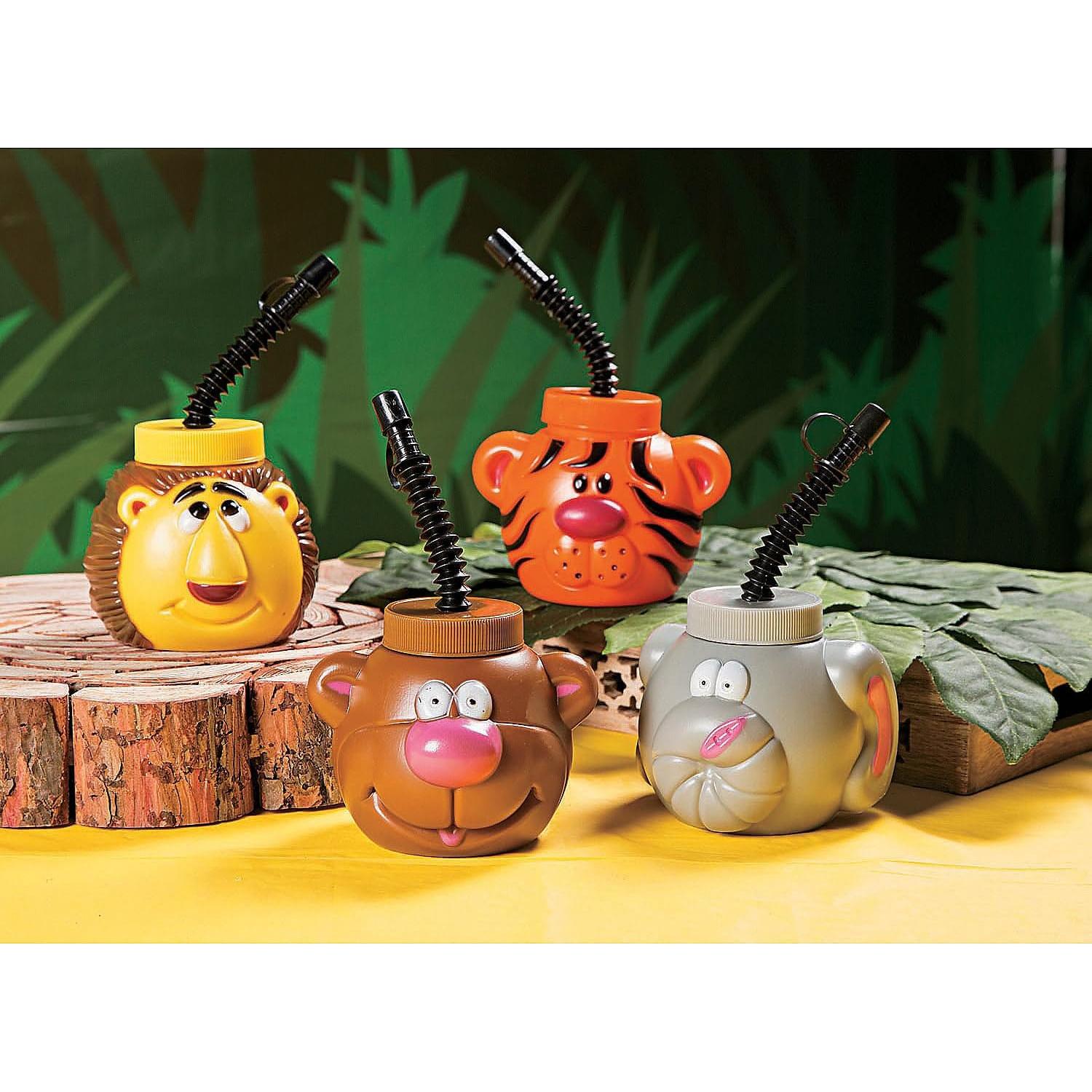 Conjunto de 12 tazas de animales Fun Express 414 ml multicolor