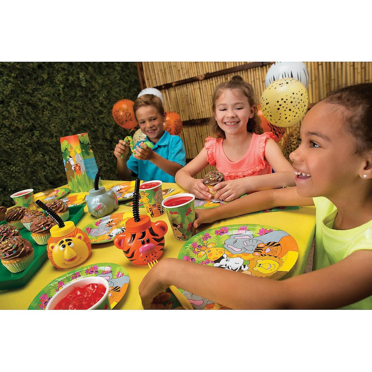 Conjunto de 12 tazas de animales Fun Express 414 ml multicolor