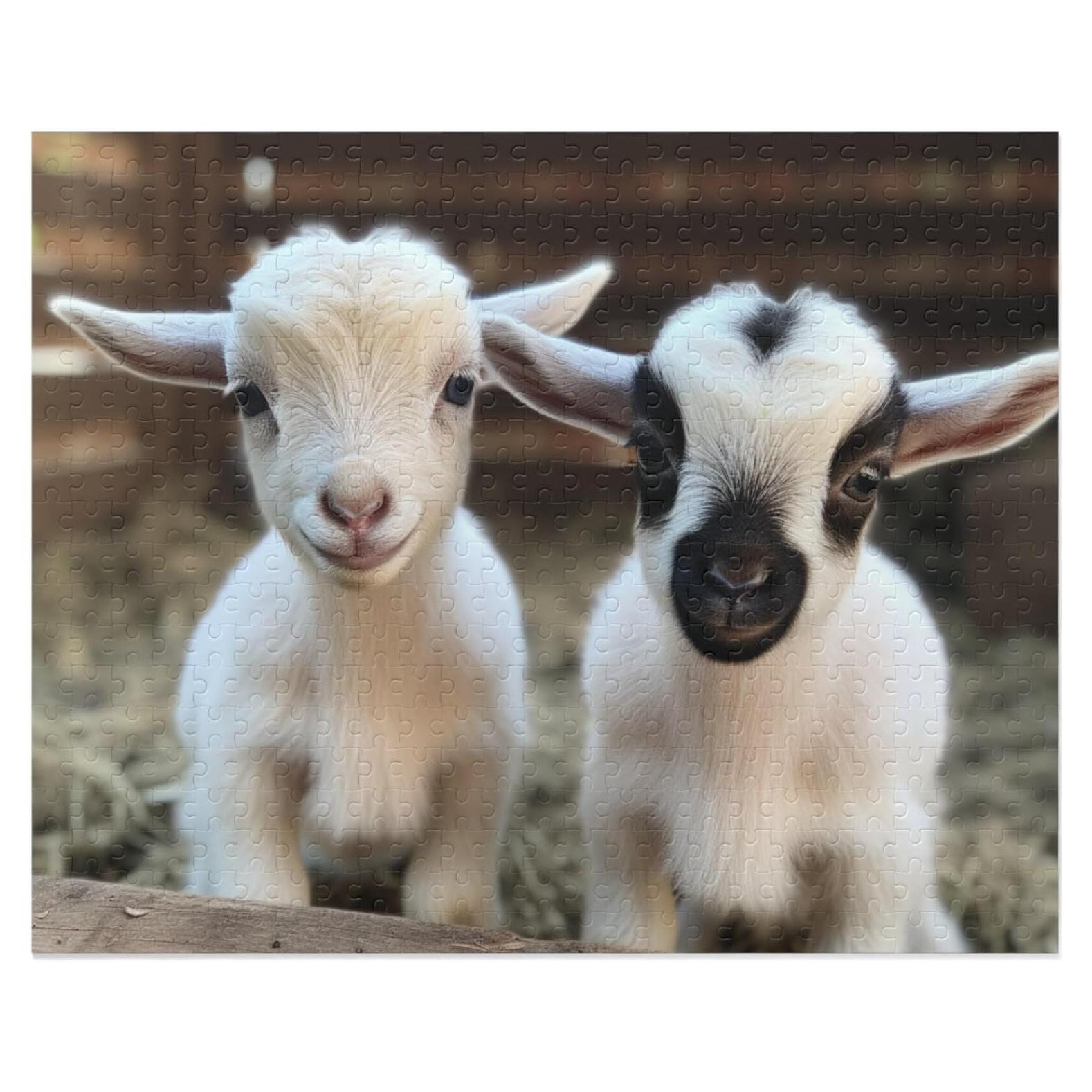Rompecabezas de Madera 500 Piezas Cabras de Granja 52x38 cm