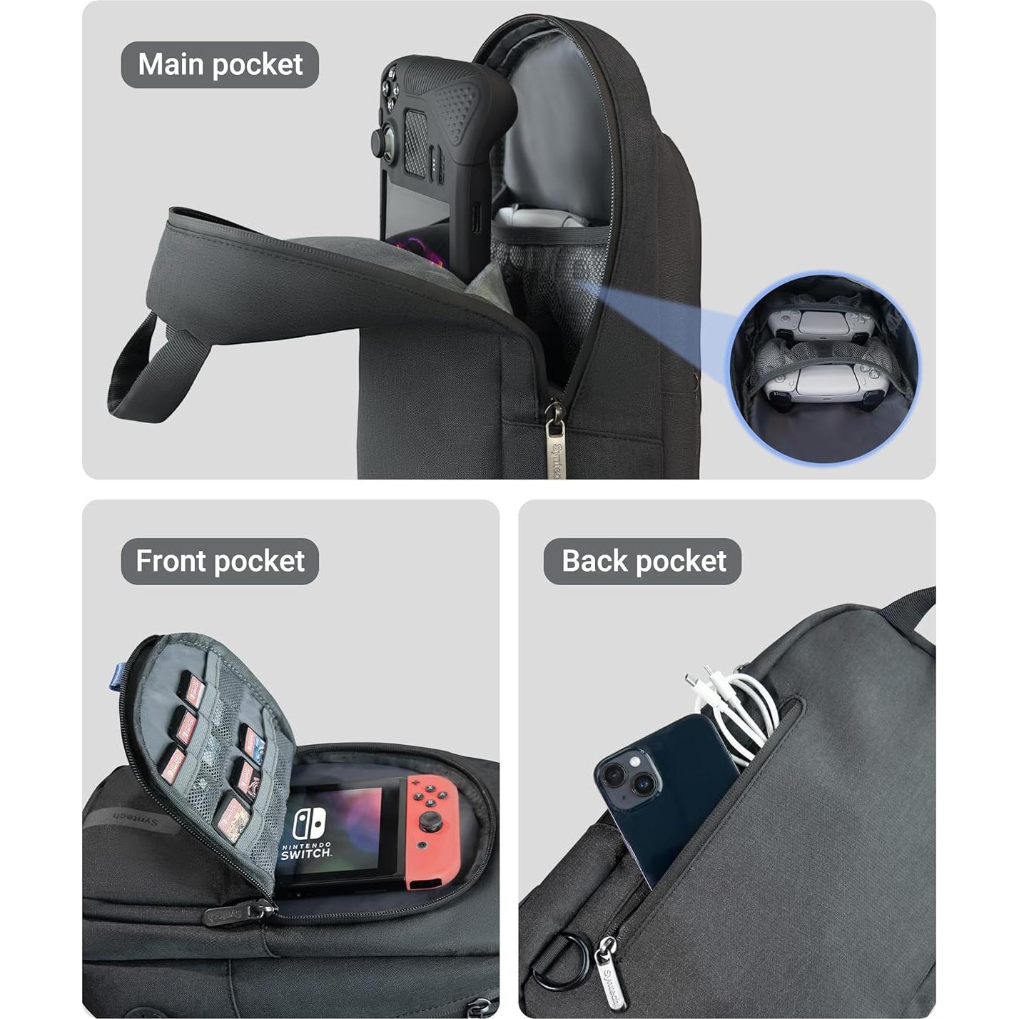 Funda de transporte Syntech para consolas y accesorios negra