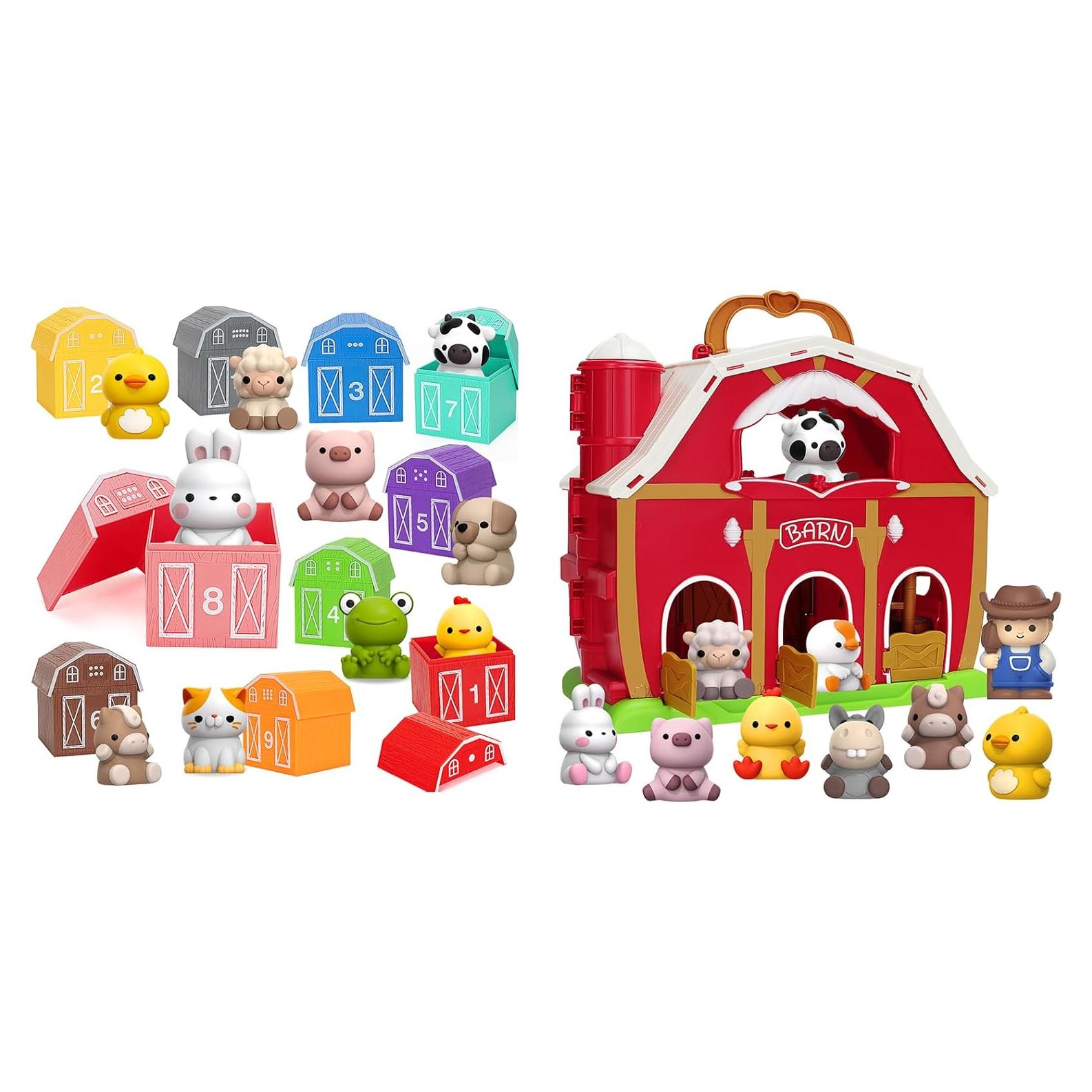 Juguete de Aprendizaje Aigybobo Gran Granja Roja 20 Piezas