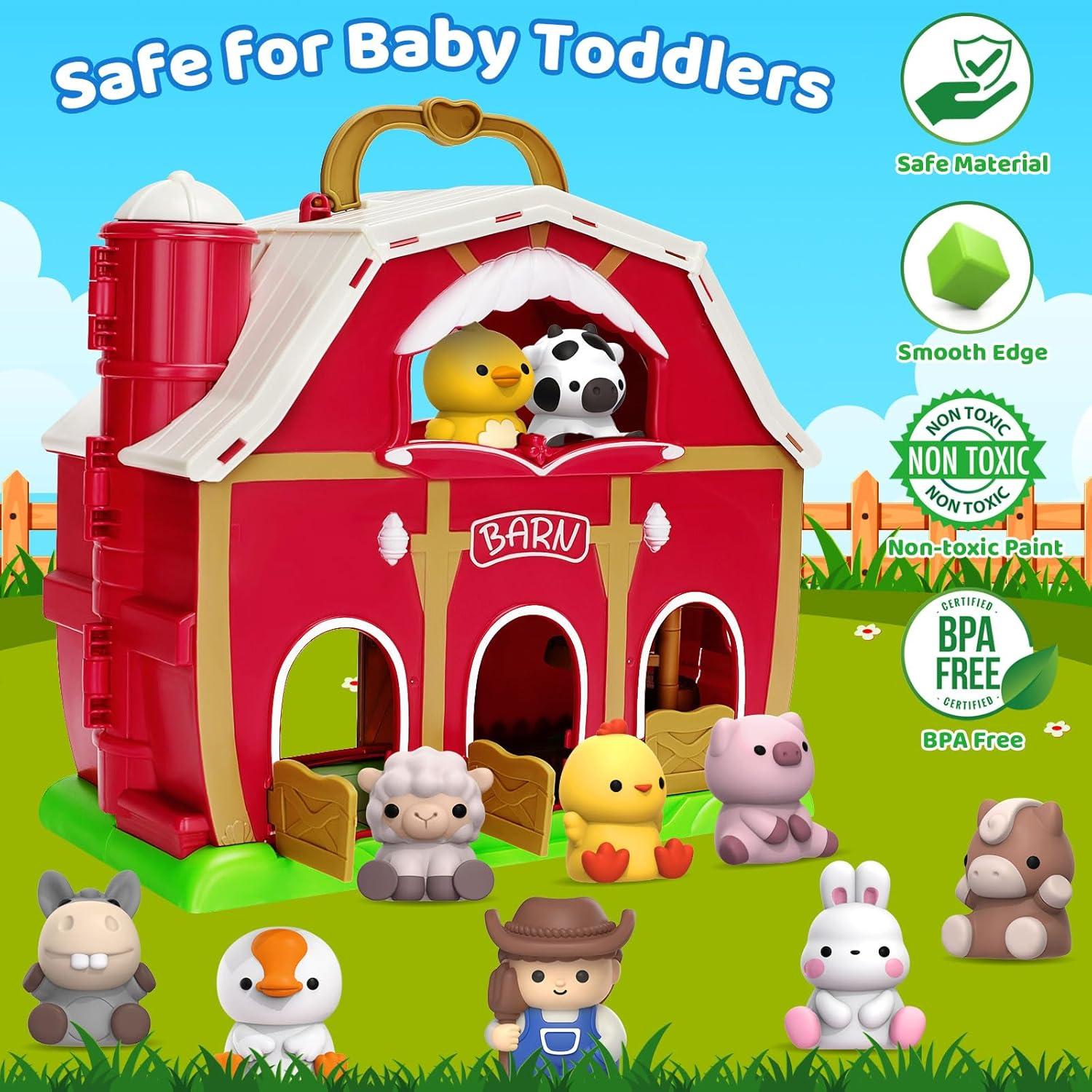 Juguete de Aprendizaje Aigybobo Gran Granja Roja 20 Piezas