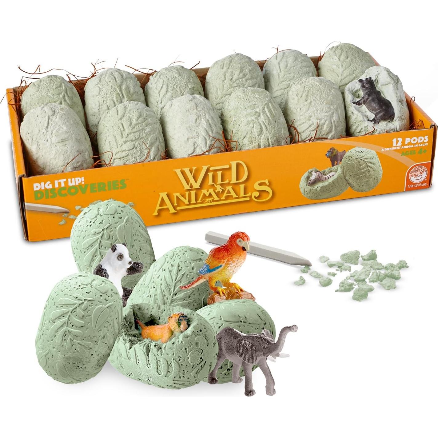 Kit de Excavación de Animales Salvajes MindWare 12 cápsulas