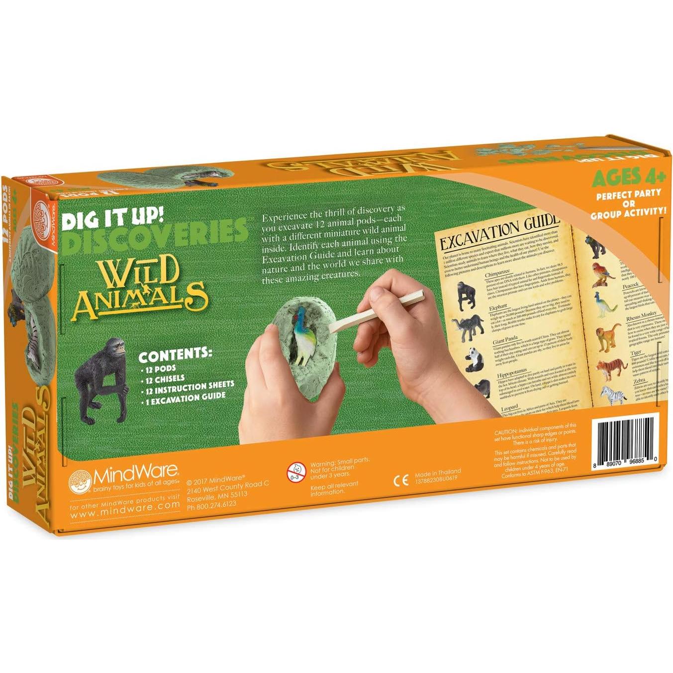 Kit de Excavación de Animales Salvajes MindWare 12 cápsulas