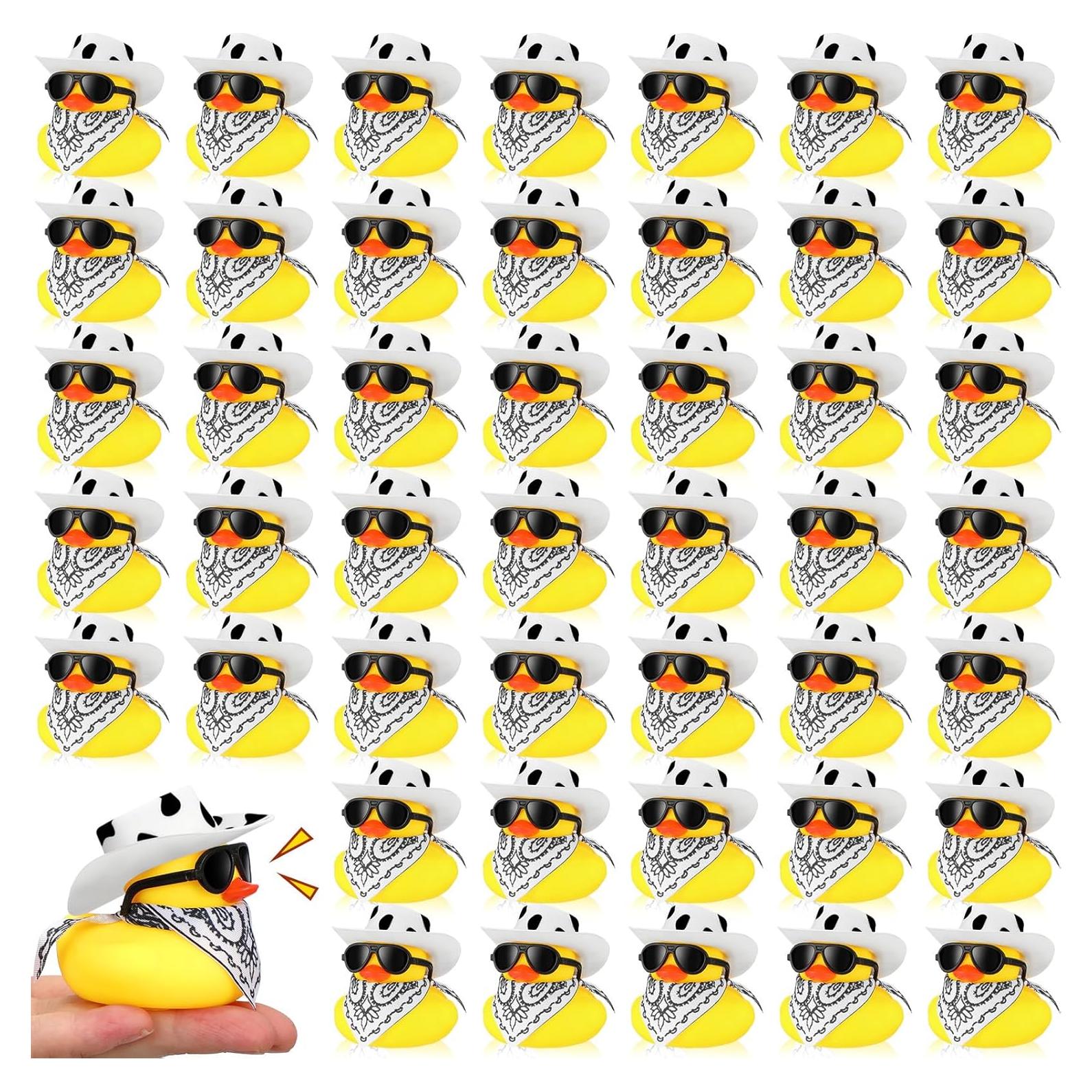 Set 36 Patitos de Goma Sosation Vaquero con Accesorios